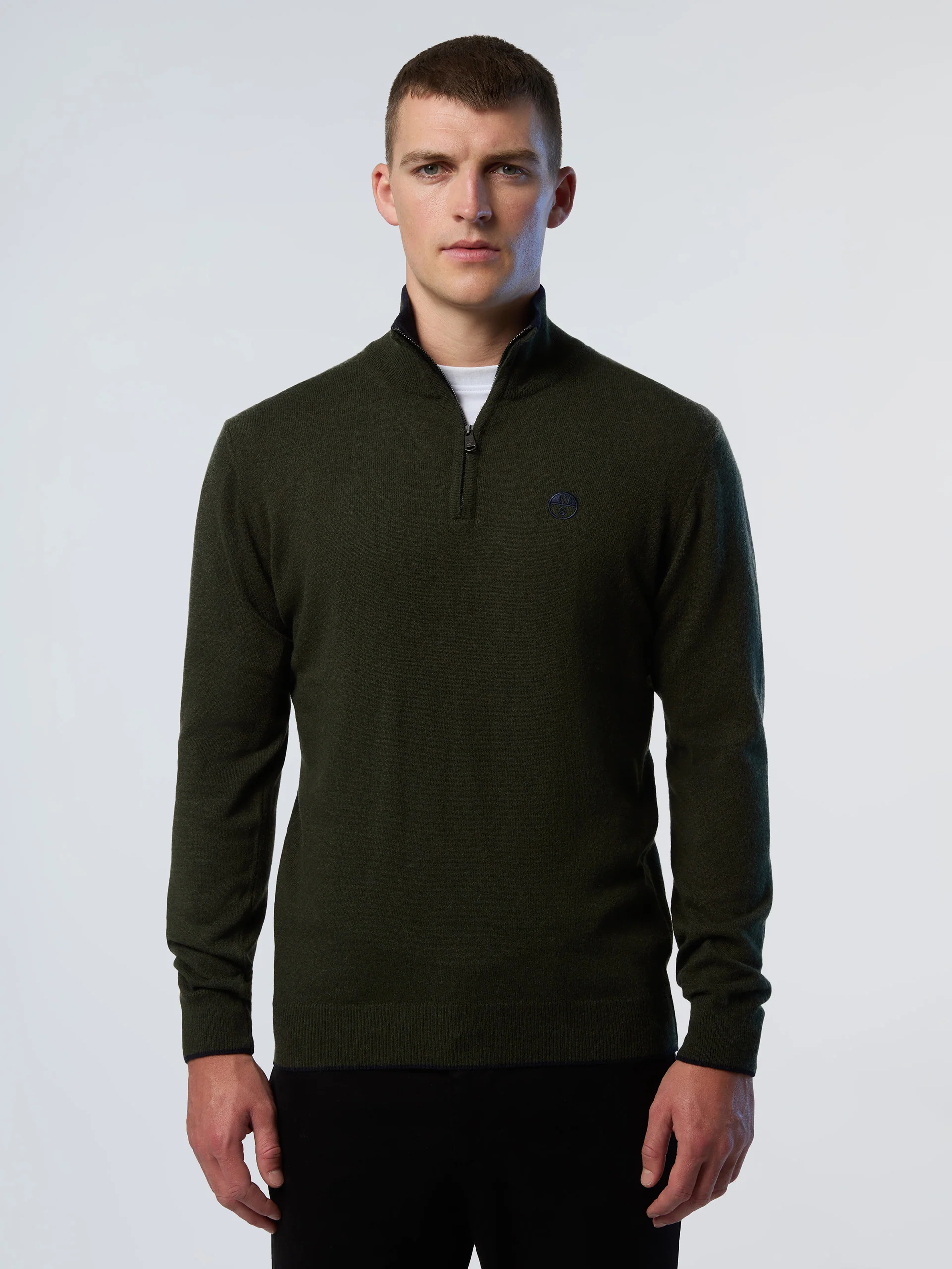 Cashmere half-zip sweater